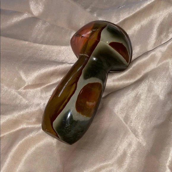 Ocean Jasper Crystal Mushroom Decor - Picture 2 of 5